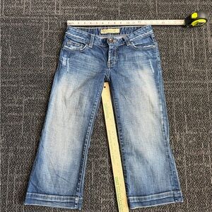 BKE Womens 26 Lily Stretch Blue Capri Jeans